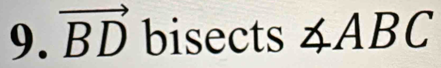 vector BD bisects 4ABC