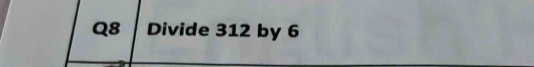 Divide 312 by 6