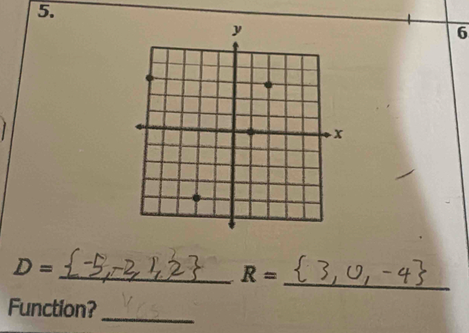 6
D=
__ R=
_ 
Function?