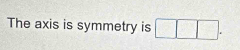 The axis is symmetry is □ □.