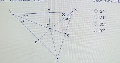 21.31 What is m∠ ZIE
24°
31°
35°
62°