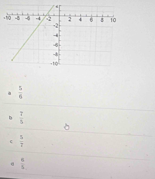 a  5/6 
b  7/5 
C  5/7 
d  6/5 