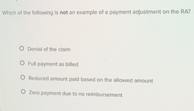 Solved: Which of the following is not an example of a payment ...