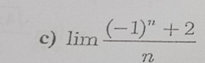 limlimits frac (-1)^n+2n