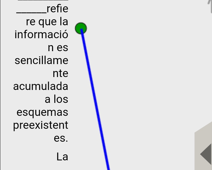 refie 
re que la 
informació 
n es 
sencillame 
nte 
acumulada 
a los 
esquemas 
preexistent 
es. 
La