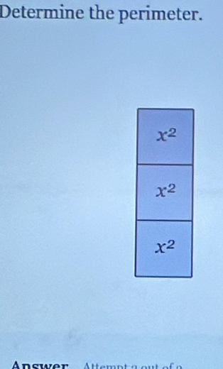 Determine the perimeter.
Answer