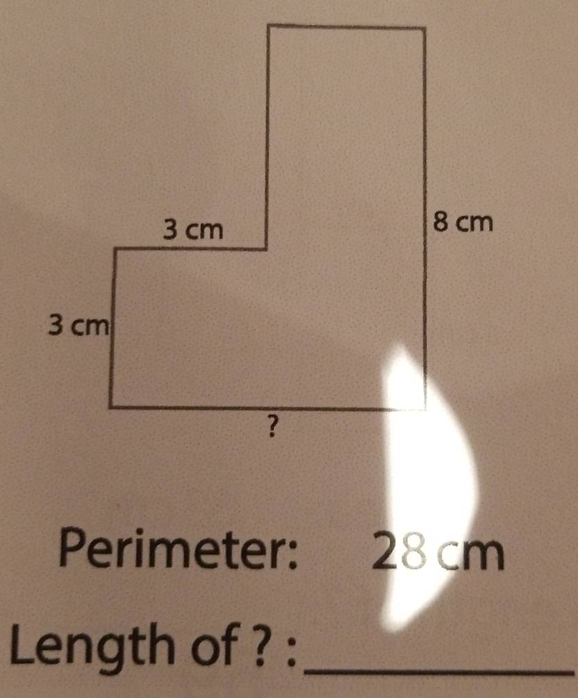 Perimeter: 28cm
Length of ? :_