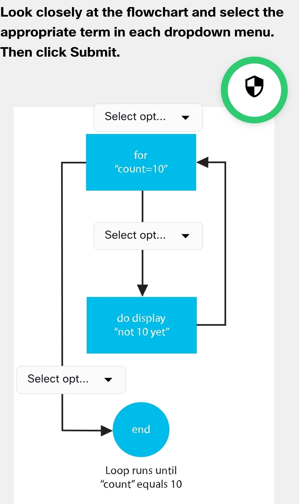 Resuelto:Look closely at the flowchart and select the appropriate term ...