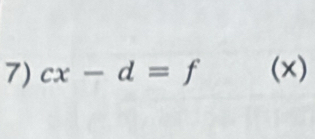 cx-d=f (x)