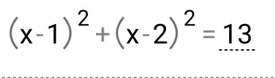 (x-1)^2+(x-2)^2=13