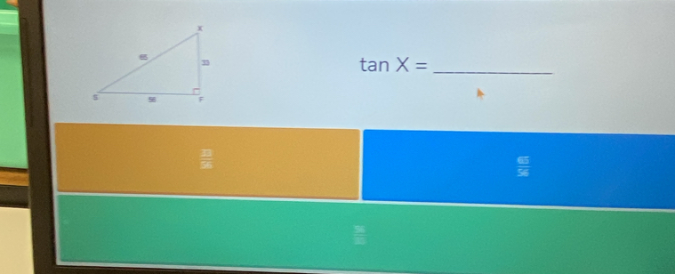 tan X= _