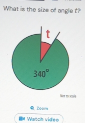 What is the size of angle t?
Not to scale
Q Zoem
Watch video