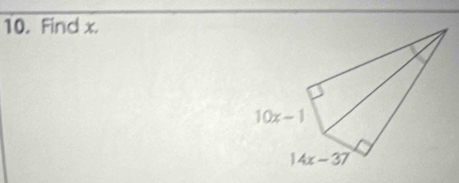 Find x.