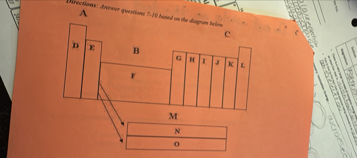 A
Directions: Answer questions 7-10
a
“
e
M
N
C
o