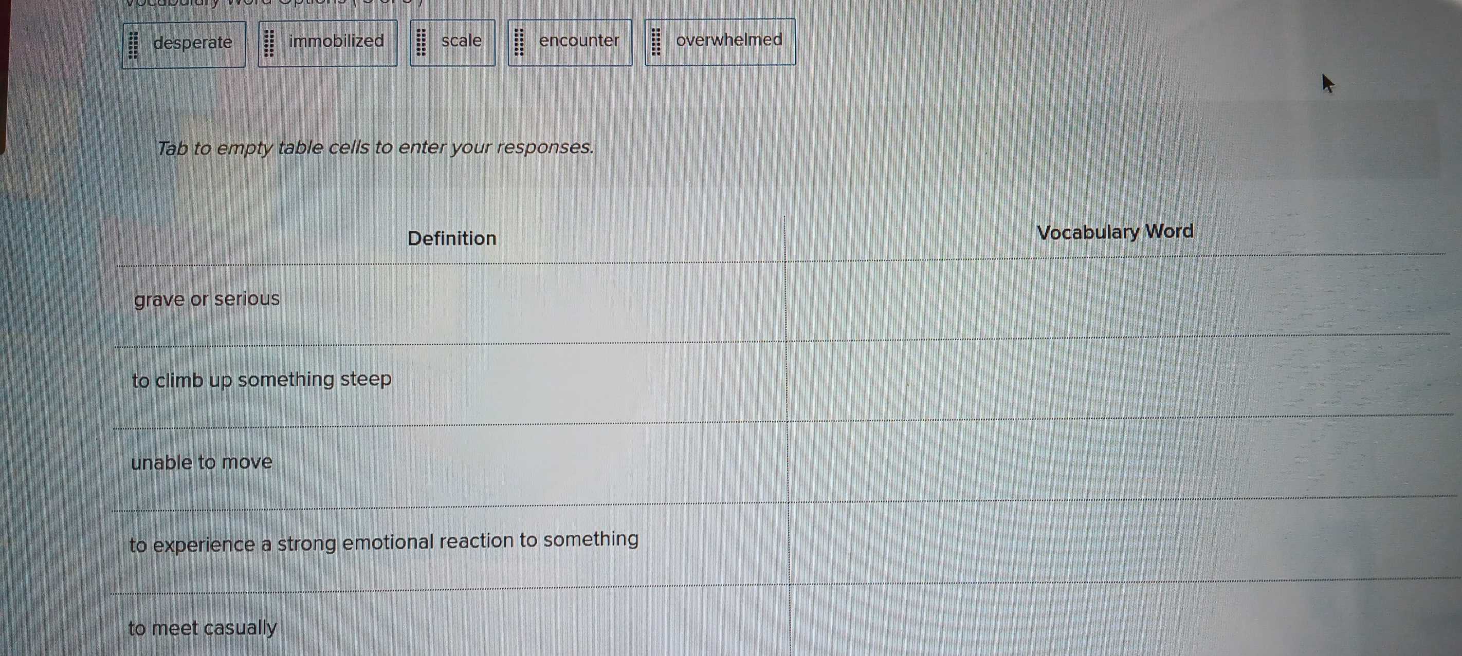 frac overline Eoverline E desperate beginarrayr 30 4030 hline endarray immobilized beginarrayr 3:_ :_ ::_ _ :_ S scale :: encounter ::3 overwhelmed
Tab to empty table cells to enter your responses.