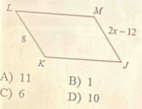 A) 11
B) 1
C) 6
D) 10