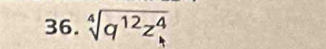 sqrt [4]q^(12)z^(2^4)