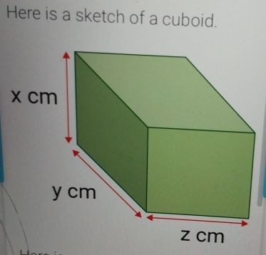 Here is a sketch of a cuboid.