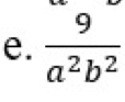  9/a^2b^2 