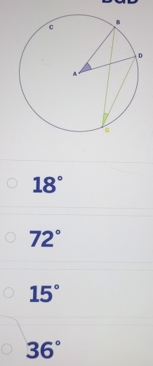 18°
72°
15°
36°