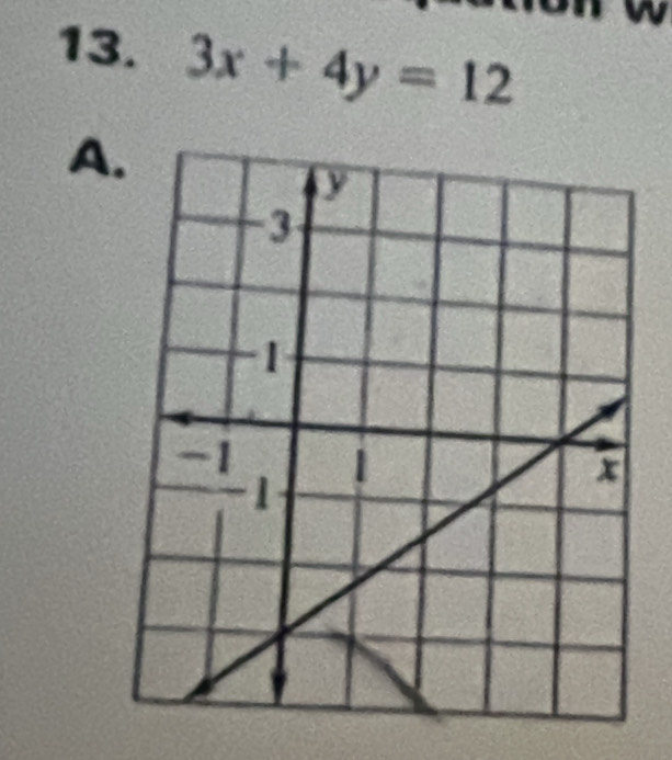 3x+4y=12
A