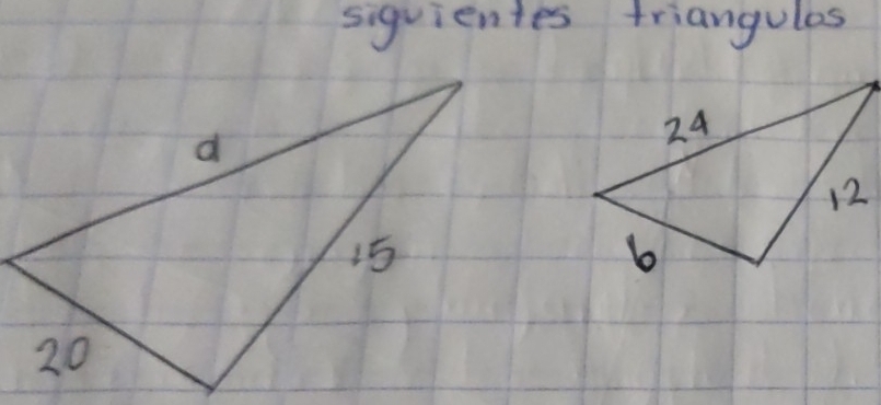 siguientes triangulos