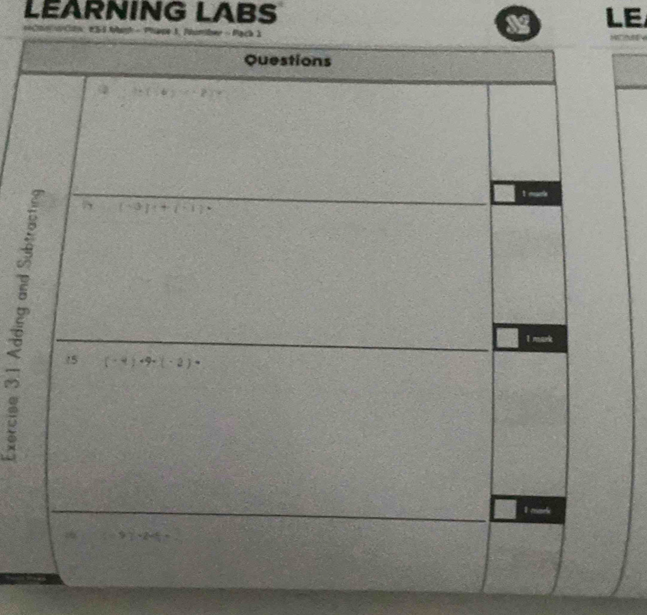 LEARNING LABS LE