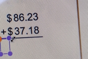 beginarrayr $86.23 +$37.18 hline □ endarray