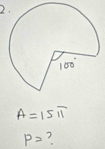 A=15π
P= ?