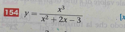 154 y= x^3/x^2+2x-3 