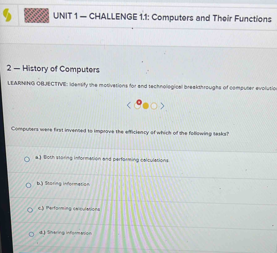 Solved: — CHALLENGE 1.1: Computers and Their Functions 2 — History of ...