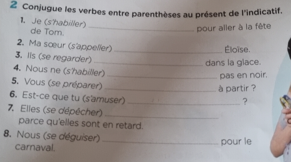 Risolto:Conjugue les verbes entre parenthèses au présent de l'indicatif ...
