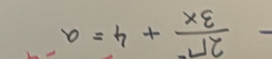 -frac 21(3x)^2+4=a