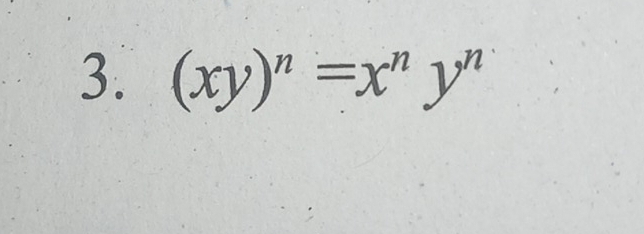 (xy)^n=x^ny^n