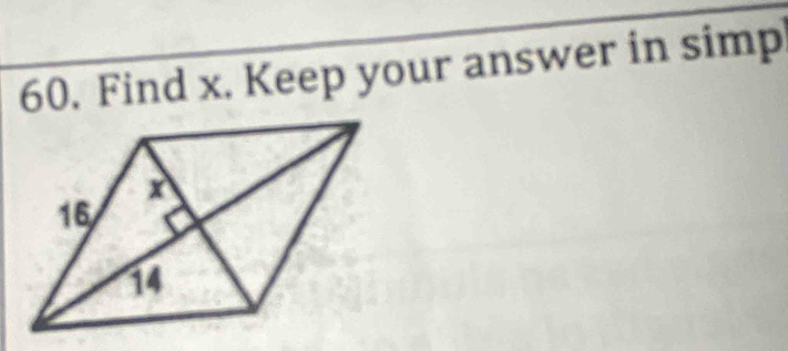 Find x. Keep your answer in simp