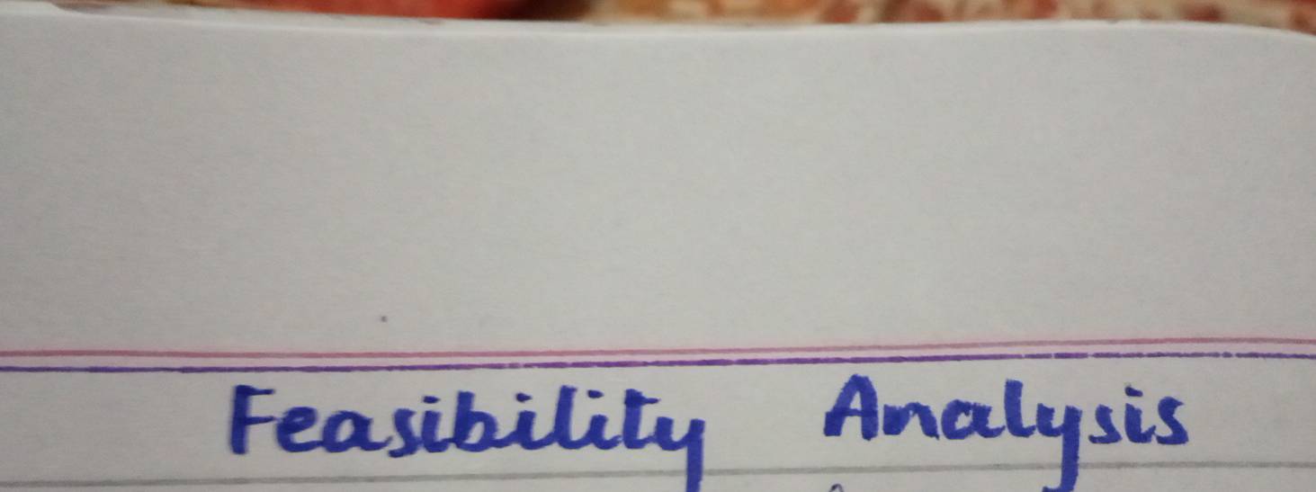 Feasibility Amalysis