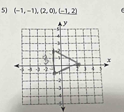 (-1,-1),(2,0), (-1,2)