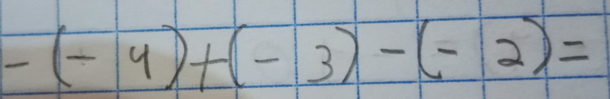 -(-4)+(-3)-(-2)=