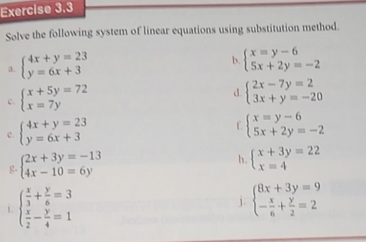 Résolu :Solve the following system of linear equations using ...