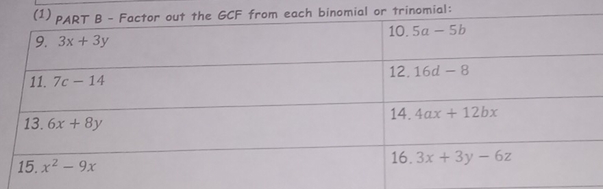 trinomial: