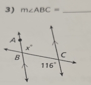 m∠ ABC= _