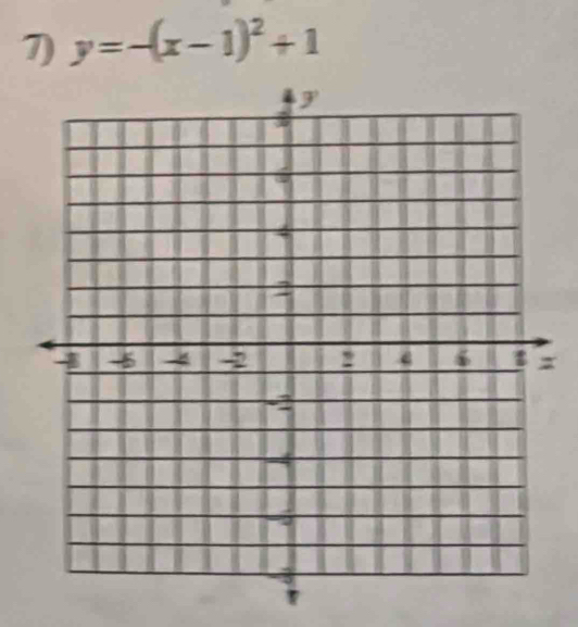 y=-(x-1)^2+1