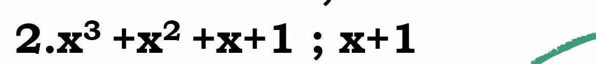 x^3+x^2+x+1; x+1