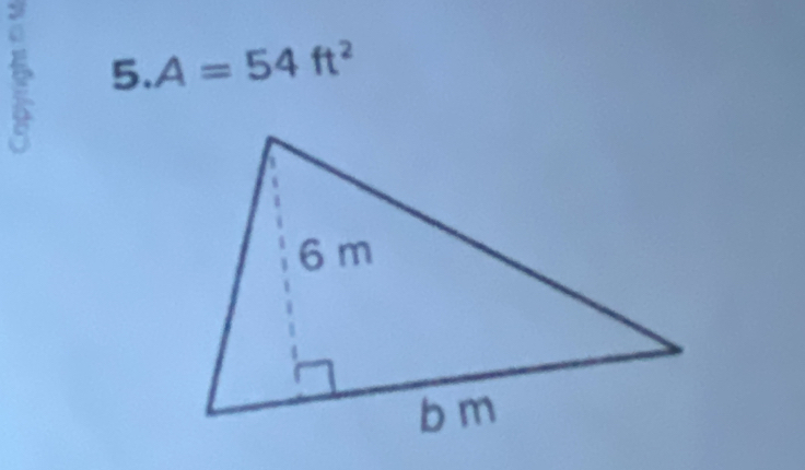 6.A=54ft^2