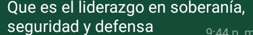 Que es el liderazgo en soberanía, 
seguridad y defensa · Δ4