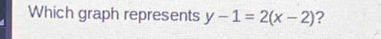 Which graph represents y-1=2(x-2) ?