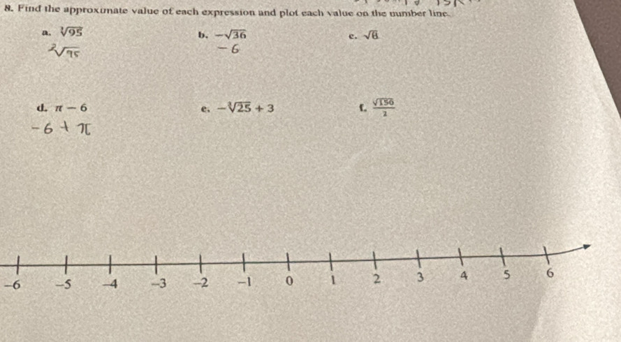Solved: Find the approximate value of each expression and plot each ...