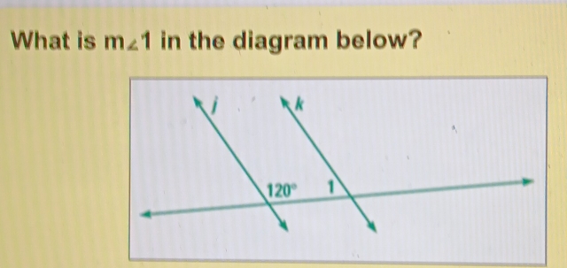 What is m∠ 1 in the diagram below?