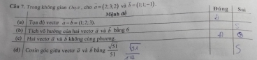 và overline b=(1;1;-1).