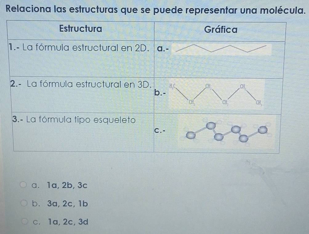 Resuelto:Relaciona las estructuras que se puede representar una ...